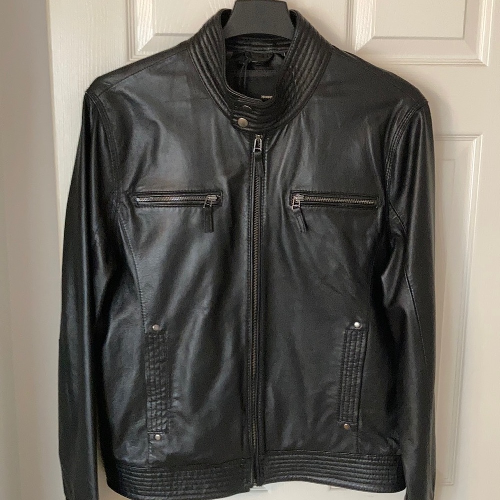 7 Diamonds black leather jacket (Men’s)